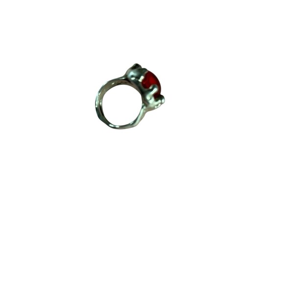 Mondo Mondo Magician Ring Sz 7 β925 Silver Red Glass Y2K Avant Garde Bold Witchy - Picture 3 of 8